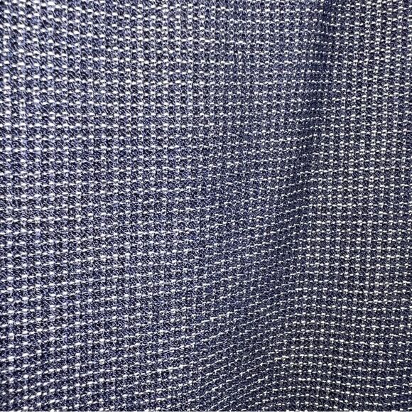 St. John Collection Knit Skirt Navy w/Slightly Metallic Threads Crossing Through - Picture 5 of 6